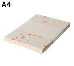 A4 Lokta Printer Paper - Marigold petals on Natural - 100 Sheets