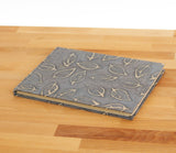 A4 Hardcover Guestbook/Journal ~ Batik Leaf Grey