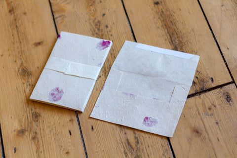Handmade A6 Rose Petal Lokta Envelopes - Pack of 10