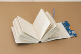 Trekker Journal - Silver and Gold Flowers on Blue