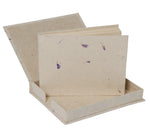 Handmade Guest Book (Lokta Paper) - Cornflower Petals on Natural - Guest Book - Anglesey Paper Company  - 2