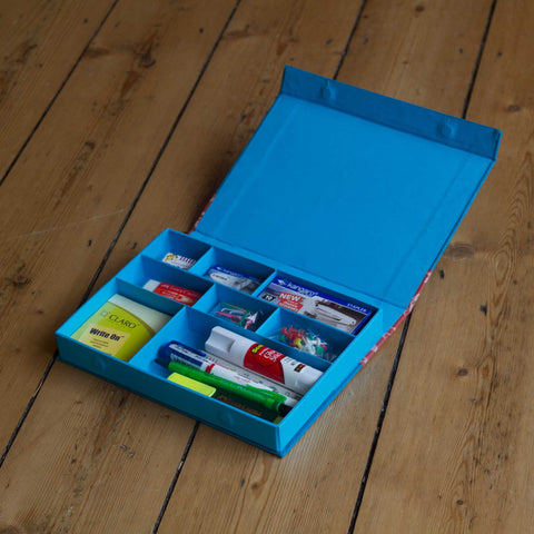 Desk Organiser - Teal - Includes contents