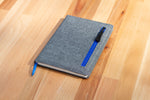 A5 Cotton Linen Cover Notebook - Blue