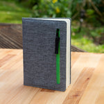 A5 Cotton Linen Cover Notebook - Green