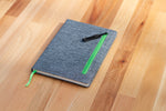 A5 Cotton Linen Cover Notebook - Green