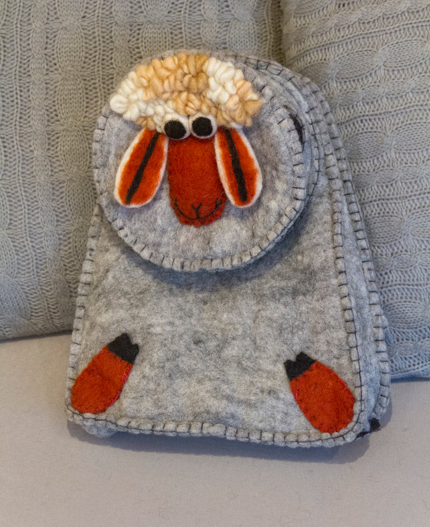 Felt Rucksack Sheep Anglesey Paper Company