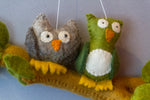 Owls on a Branch (felt garland)