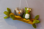 Owls on a Branch (felt garland)