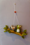 Owls on a Branch (felt garland)