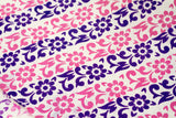 Gift Wrap - Screen Printed Pink and Purple Garland