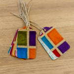 Handmade Gift Tags - Batik Multi Square