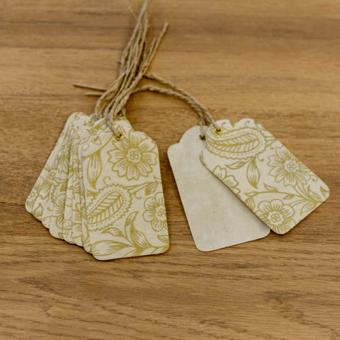 Handmade Gift Tags - Garden Gold on Natural