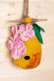 Handmade Merino Wool Felt Birds Nest - Mango & Flowers