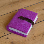 Small - Felt Journal with Belt Fastener - Cerise