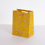 Large Gift Bag - Batik Leaf Yellow
