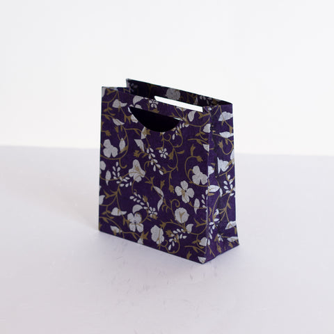 Medium Gift Bag - Silver and Gold on Purple