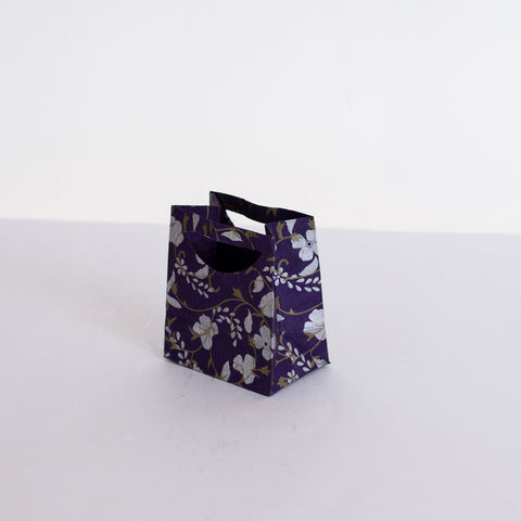 Small Gift Bag - Silver & Gold on Purple