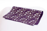 Gift Wrap - Screen Printed Silver & Gold Flowers on Purple