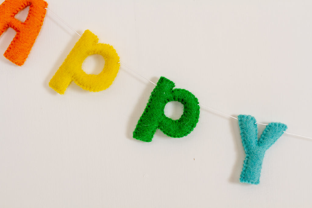 Felt Happy Birthday Garland150 CM Multi-color Letters Birthday Garland