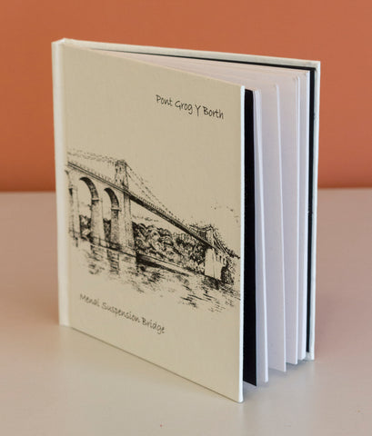 Square Hardcover Notebook - Menai Bridge