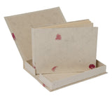 Handmade Guest Book (Lokta Paper) - Rose Petals on Natural - Guest Book - Anglesey Paper Company  - 2