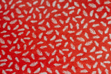 Gift Wrap - Screen Printed Silver Ceder on Red