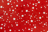 Gift Wrap - Screen Printed Silver Stars on Red