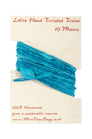 Lokta Twine - 10 meter - Teal - Gift Wrap - Anglesey Paper Company 