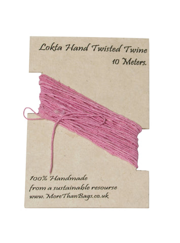 Lokta Twine - 10 meter - Pale Pink - Gift Wrap - Anglesey Paper Company 
